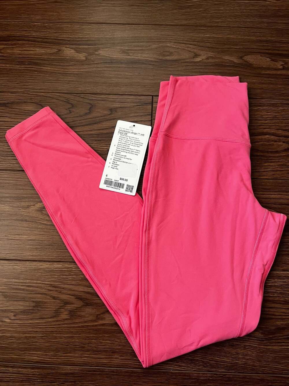 Lululemon Align HR Pant 28 Size 6 Sonic Pink Leggings
